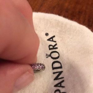 Pandora spacer purple/pinkish stones